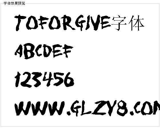 Toforgive字体