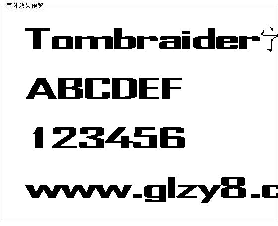 Tombraider字体