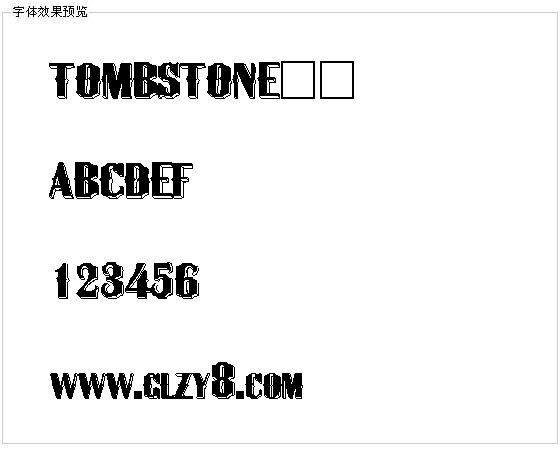 TOMBSTONE字体