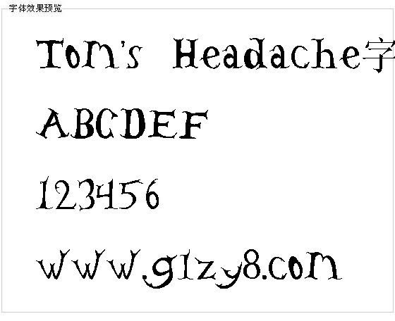 Tom’s Headache字体