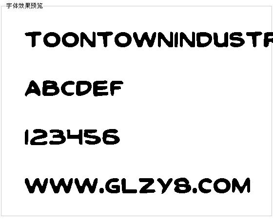 Toontownindustria字体