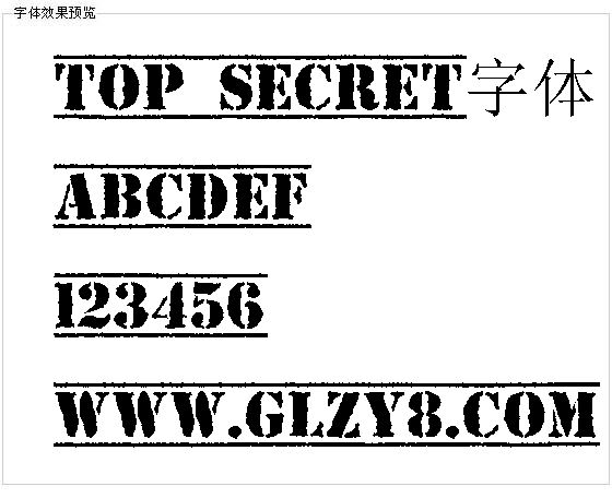 Top Secret字体