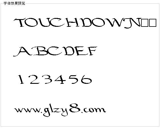 TOUCHDOWN字体