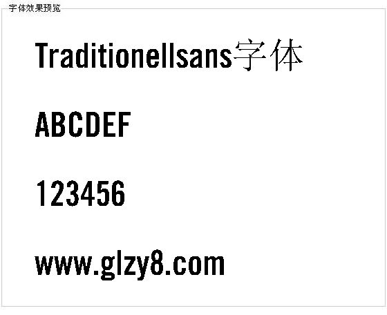 Traditionellsans字体