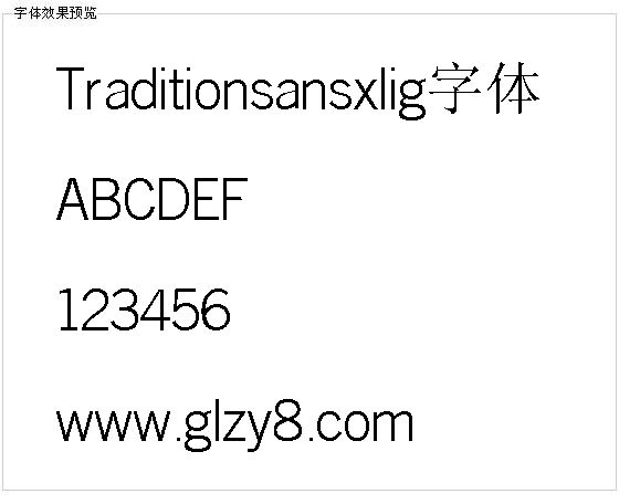 Traditionsansxlig字体