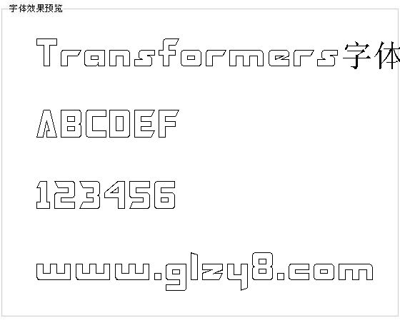 Transformers字体