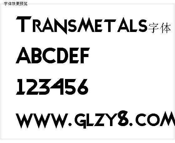 Transmetals字体