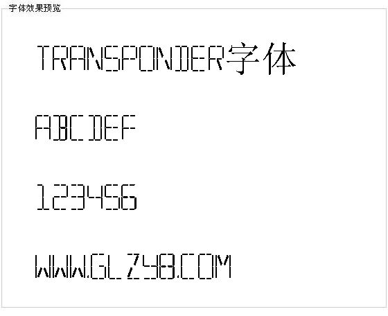 Transponder字体