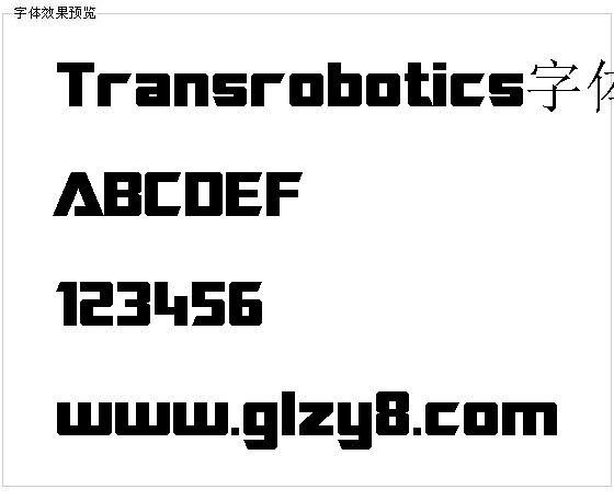 Transrobotics字体