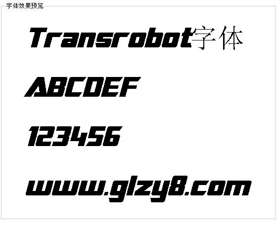 Transrobot字体