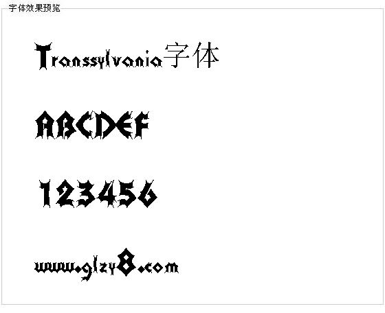 Transsylvania字体