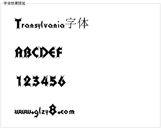 Transylvania字体
