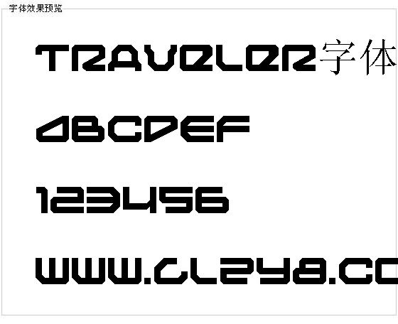 traveler字体