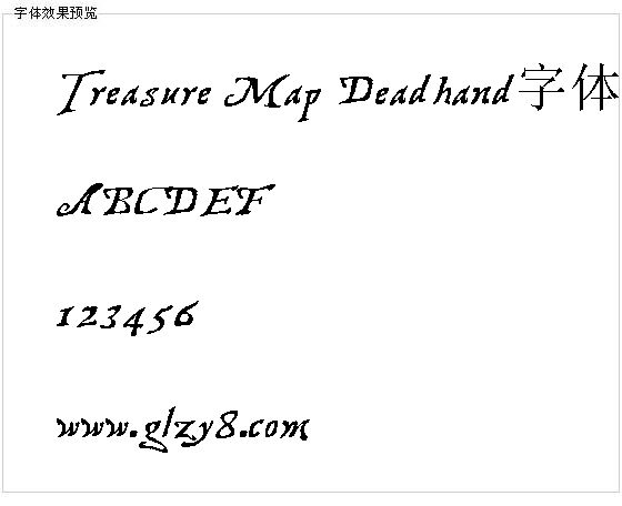 Treasure Map Deadhand字体