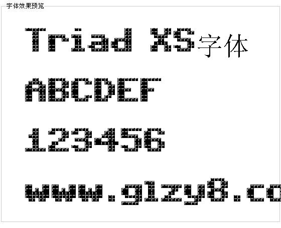 Triad XS字体