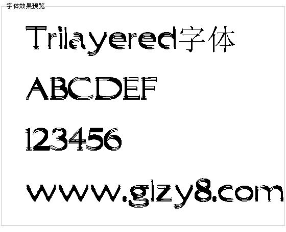 Trilayered字体