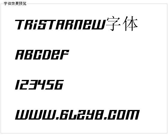 Tristarnew字体