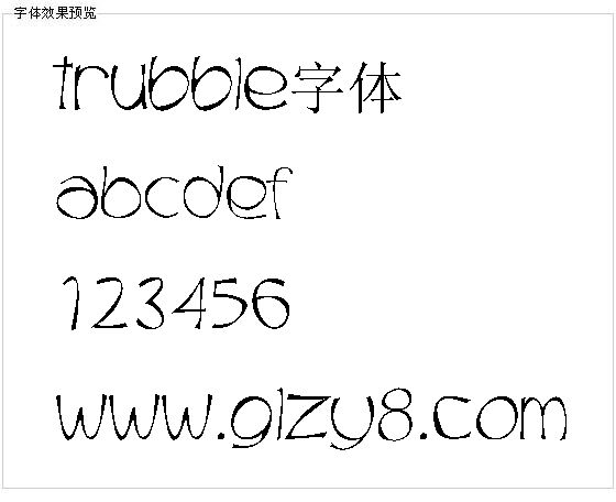 Trubble字体