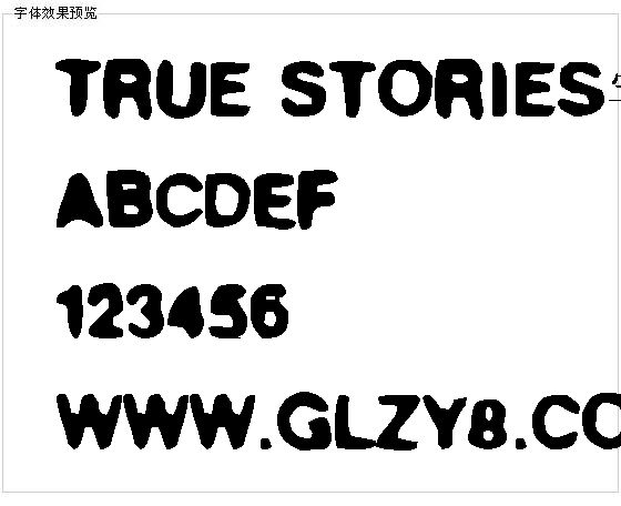 True Stories字体