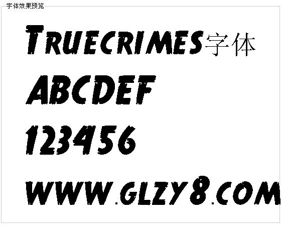 Truecrimes字体