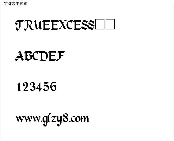 TRUEEXCESS字体