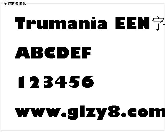 Trumania EEN字体