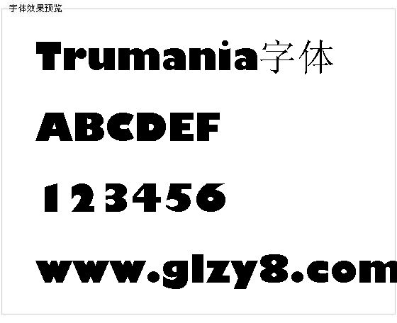 Trumania字体