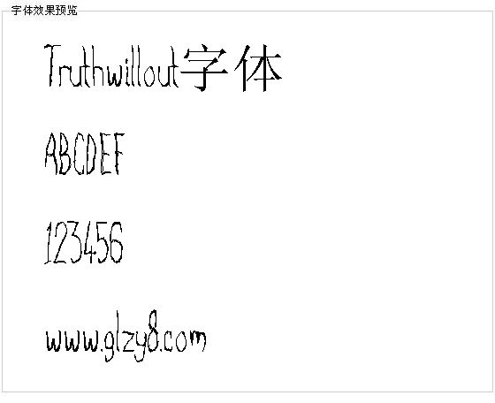 Truthwillout字体