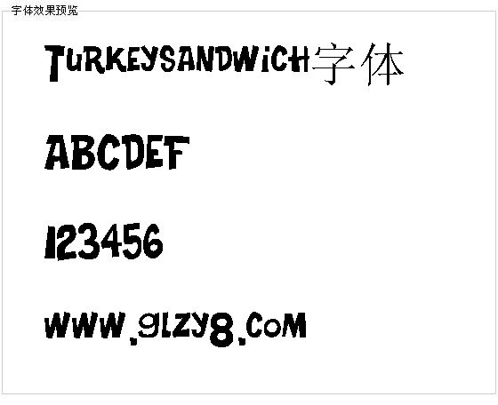 Turkeysandwich字体