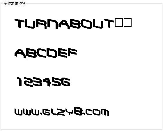 TURNABOUT字体