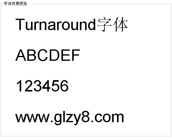 Turnaround字体