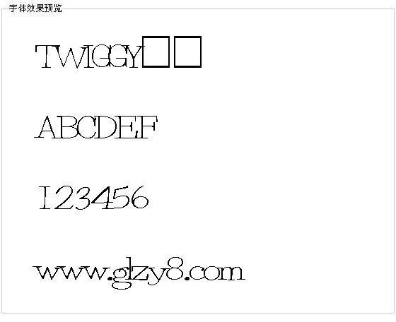 TWIGGY字体