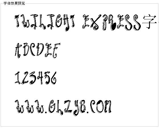 Twilight Express字体