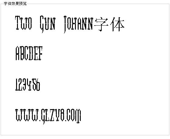 Two Gun Johann字体