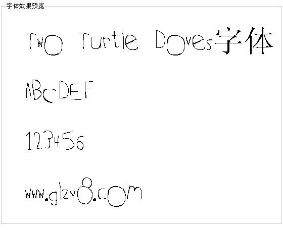 Two Turtle Doves字体