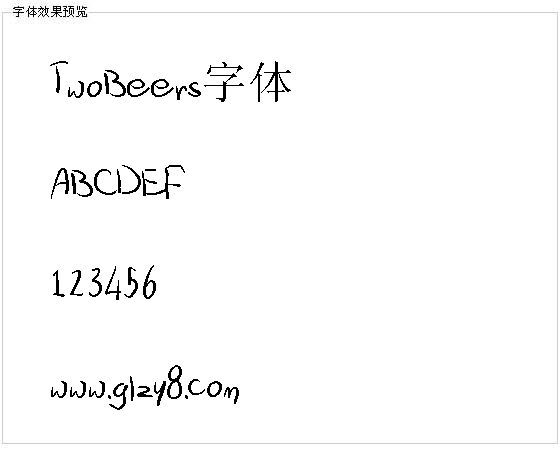 TwoBeers字体