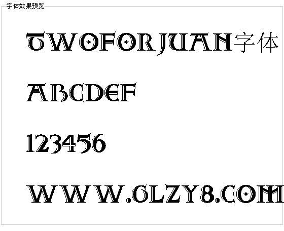 Twoforjuan字体