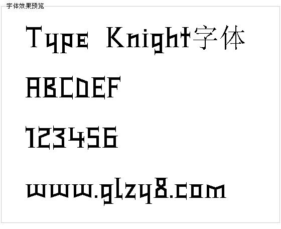 Type Knight字体