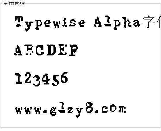 Typewise Alpha字体