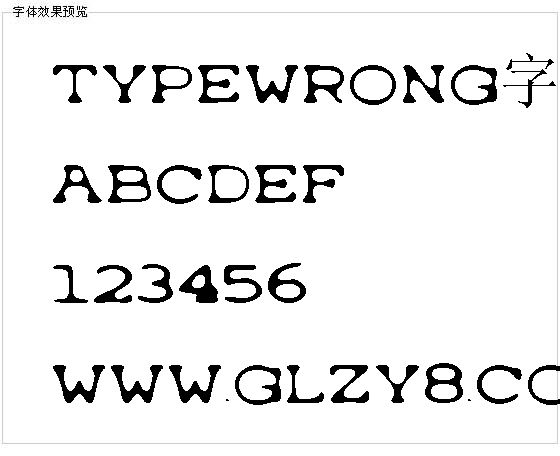 Typewrong字体