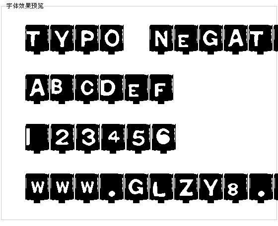 Typo Negative字体