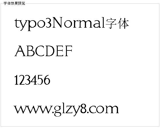 typo3Normal字体