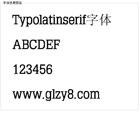 Typolatinserif字体