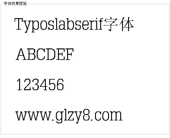 Typoslabserif字体