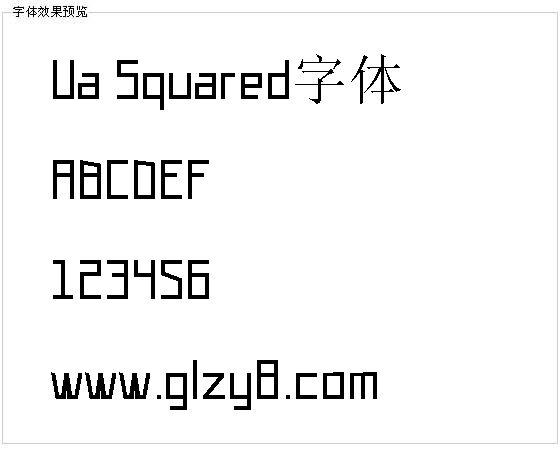 Ua Squared字体