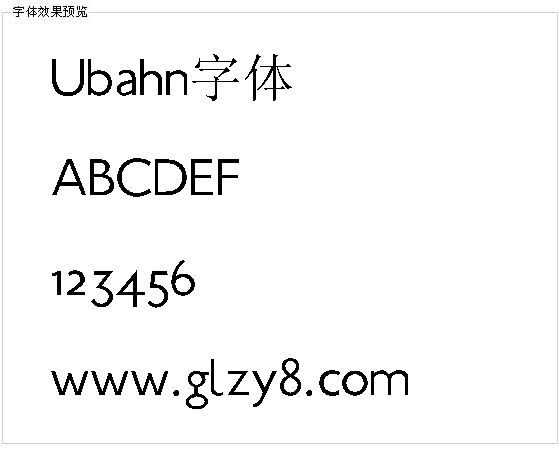 Ubahn字体