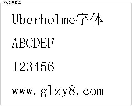 Uberholme字体