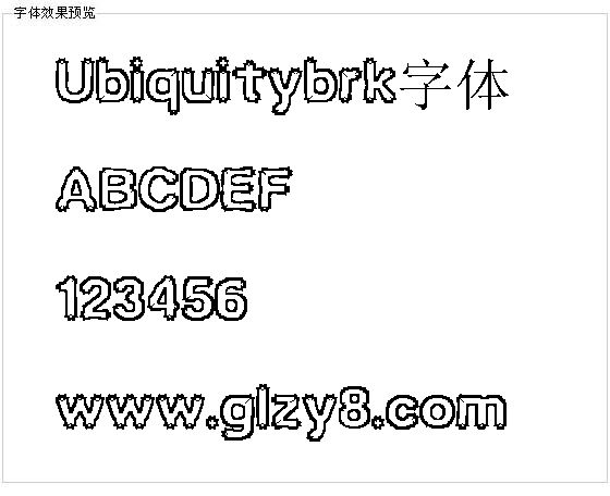 Ubiquitybrk字体