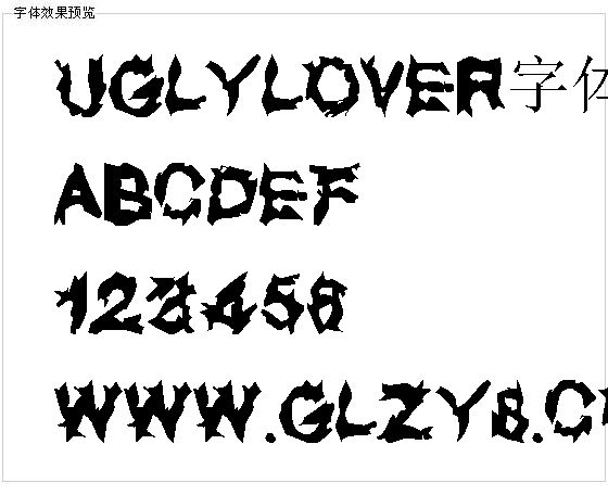 Uglylover字体