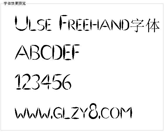 Ulse Freehand字体